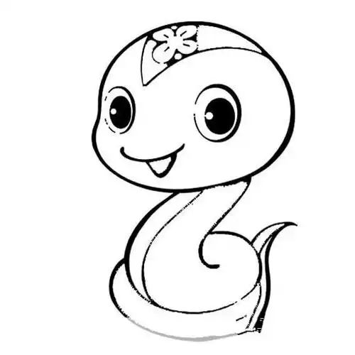 蛇简笔画卡通图片蛇的简笔画图片大全十二生肖蛇卡通简笔画蛇的简笔画