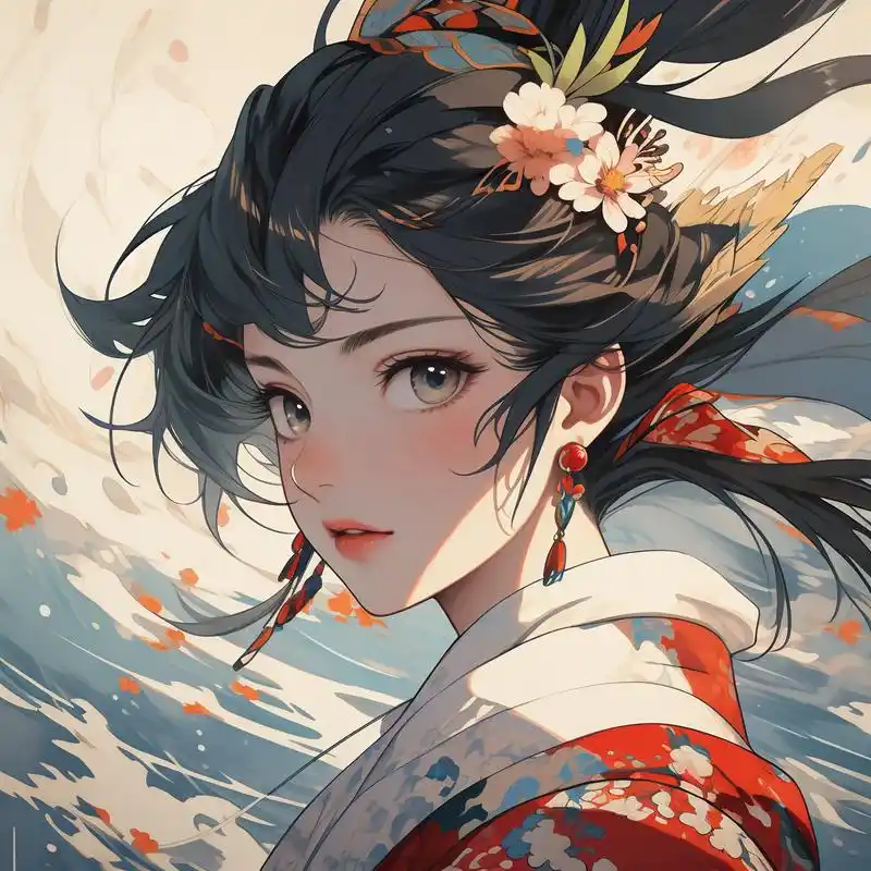 超惊艳的浮世绘风格头像99