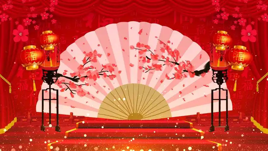 中国风古典戏曲相声舞台背景视频02