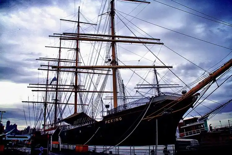 北京号(1911年建造的世界第二大帆船.拍于纽约南街港口.)#旅游