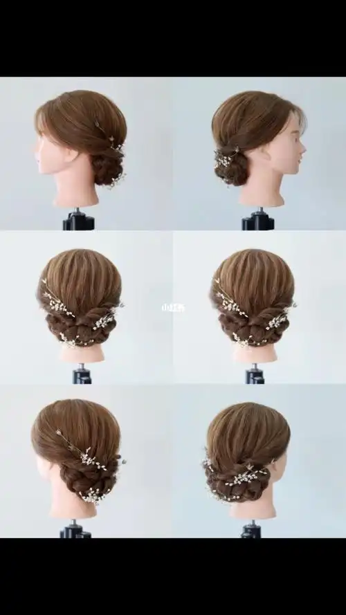 新娘旗袍发型466盘发教程编发教程每次分享