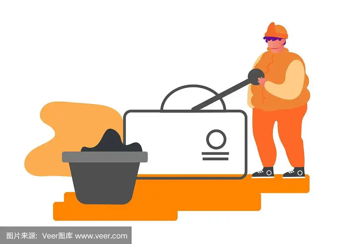 该厂炼铁原料输送带上均匀推杆臂的冶金工人.冶金重工公司.