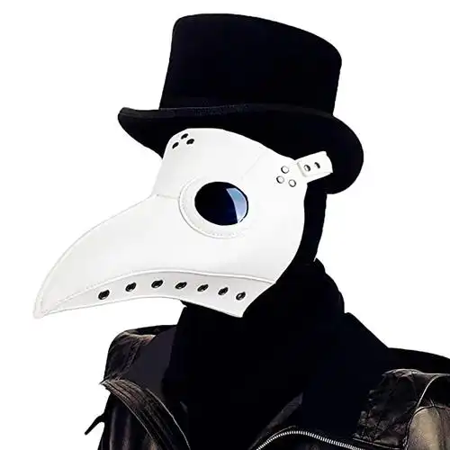 万圣节乌鸦瘟疫医生鸟嘴面具独立站热卖蒸汽黑死病鸟医生面具