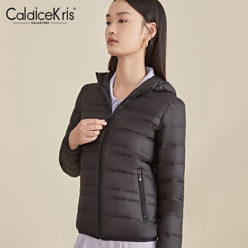 caldicekris中国ck女款连帽长袖羽绒服ckf855天蓝色xxxl