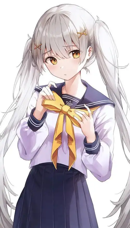 二次元动漫美少女萌妹子学生服双马尾壁纸