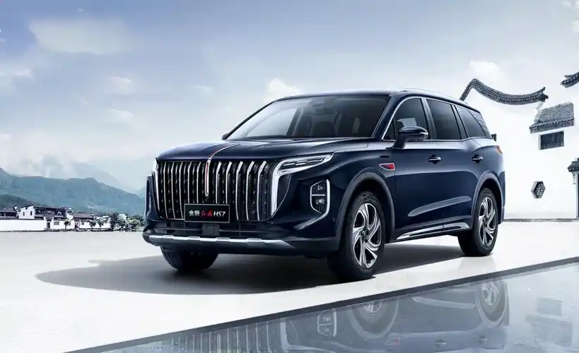 红旗hs7 phev实车图曝光,一汽红旗加快新能源转型