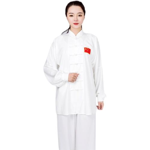 新款太极服女长袖春夏晨练功服中老年八段锦比赛太极拳服装中国风