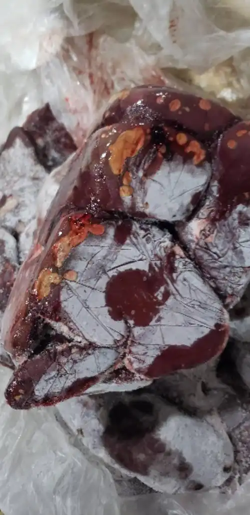 从冷库拿来的猪腰子上面都是白色的斑点,怎么回事能吃吗?