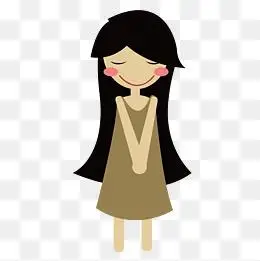 长头发的女孩免抠图