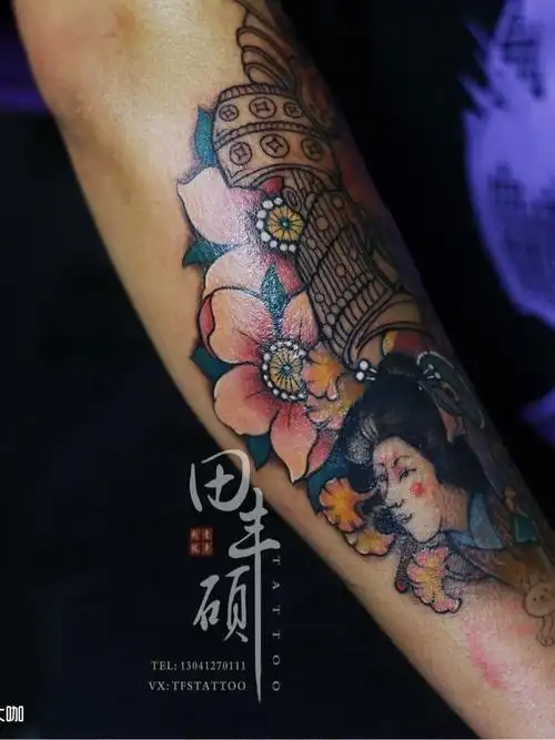 拼小臂(日式)_纹身图案手稿图片_幽炎 田丰硕的纹身作品集