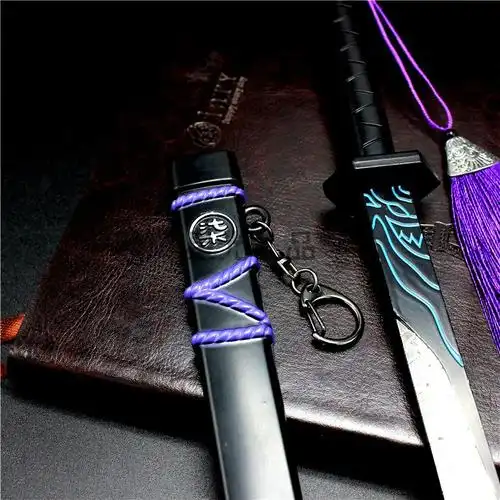 【】刺客伍六七大刃魔刀千刃夜光567动漫同款模型道具cos梅花 22厘米