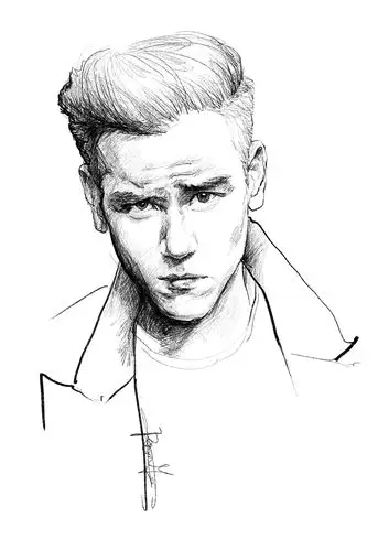 定制 手绘 素描 水彩 明星 彭于晏