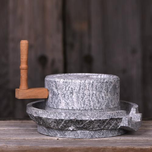 定制石磨家用磨盘小型老式手动磨豆浆机石碾子磨豆腐的磨粉手动手