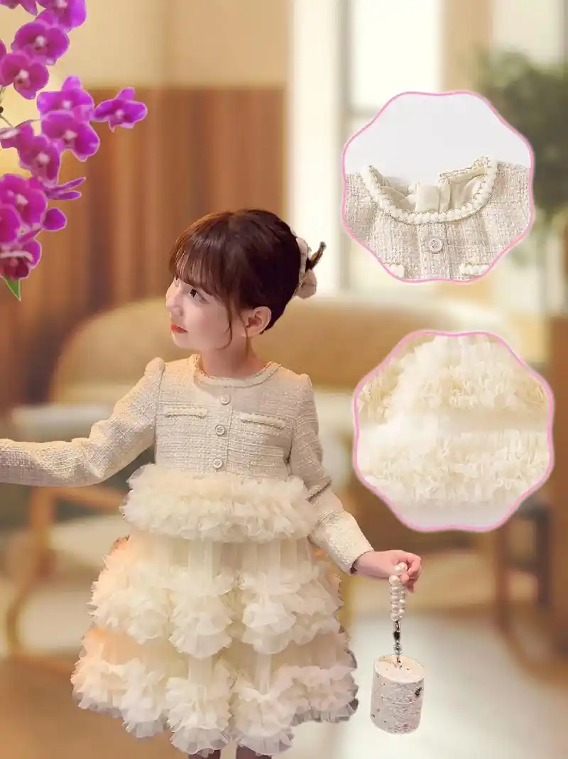 童装洋气的公主裙,超太可爱!暖色温柔好配色!上身就是