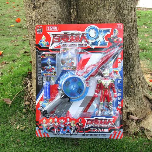 8856-6 新宇宙百变超人组合带战斗卡圣剑带灯光音乐英雄归来模型