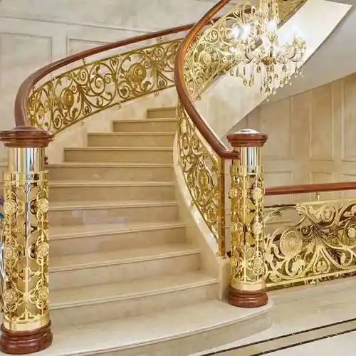 镀金铜楼梯扶手实例欣赏