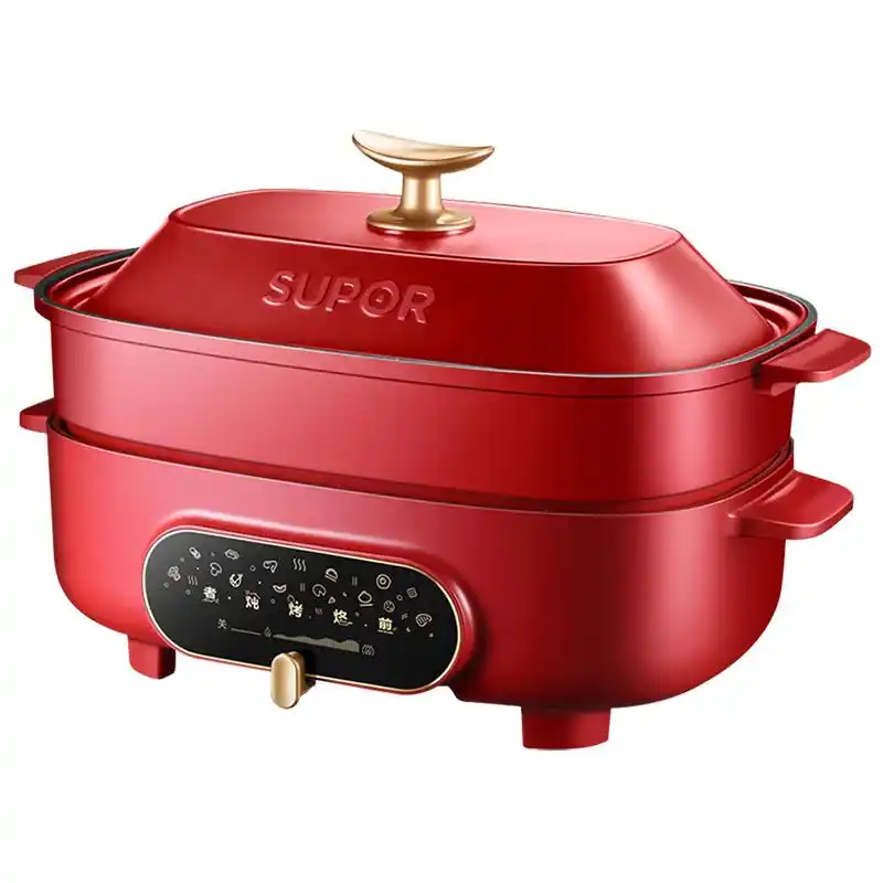 锅分体式大容量电蒸锅不粘电炒锅电热锅家用烤肉锅电煮锅 【苏泊尔】