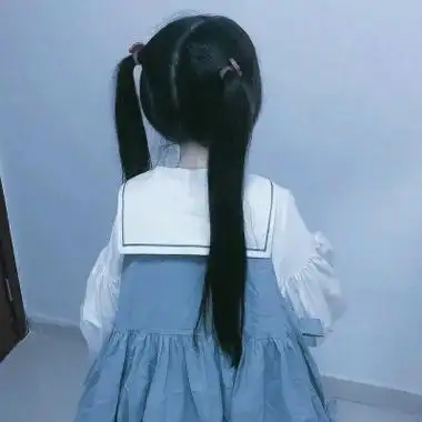 双马尾软妹背影女头,女生头像图片