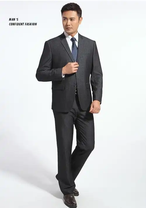 促销男士西服套装商务物业正装标准西装中年爸爸休闲工作服职业装