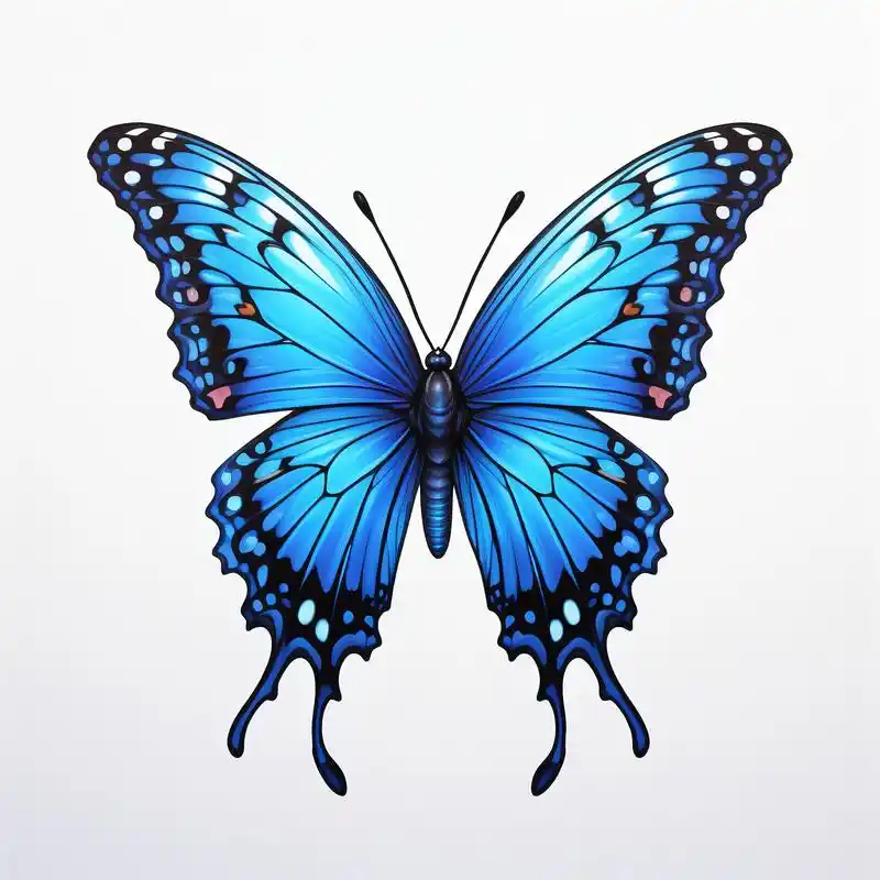 03蓝色蝴蝶,梦幻头像97 想寻找一款独特且梦幻的头像吗?