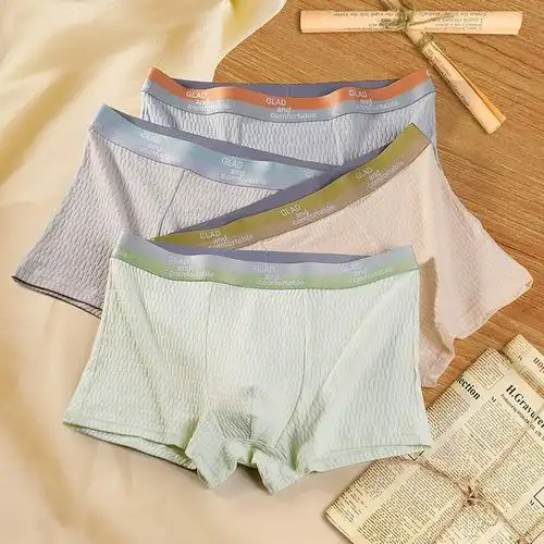 衩青少年透气运动平角短裤内裤中山纯棉7a级抑菌四角裤婴儿棉男士