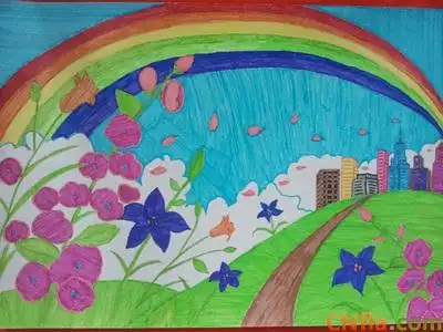 我的梦中国梦儿童绘画