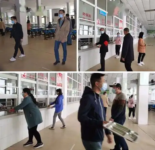 枣阳市第二中学春季开学学生入校防控预案一区三点四组式体温检测操作