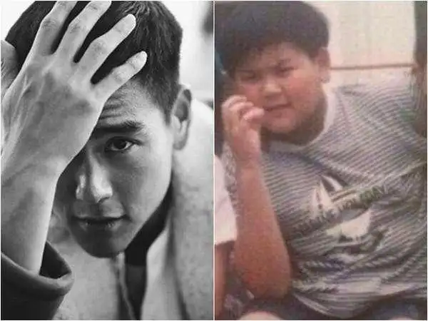 拥有八块腹肌的他一直被粉丝称为"魔鬼身材"但彭于晏小时候却是个不折