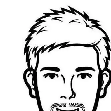 带胡子的男头像简笔画