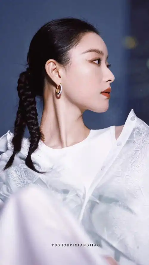 修点美女9709倪妮 壁纸#倪妮新中式竹叶衬衣