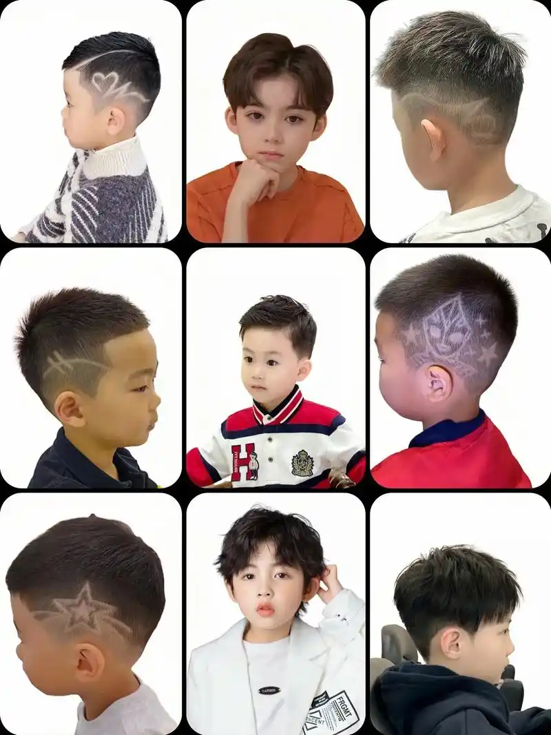 麻麻们～儿子的发型推荐来了!快过年啦,给儿 - 抖音