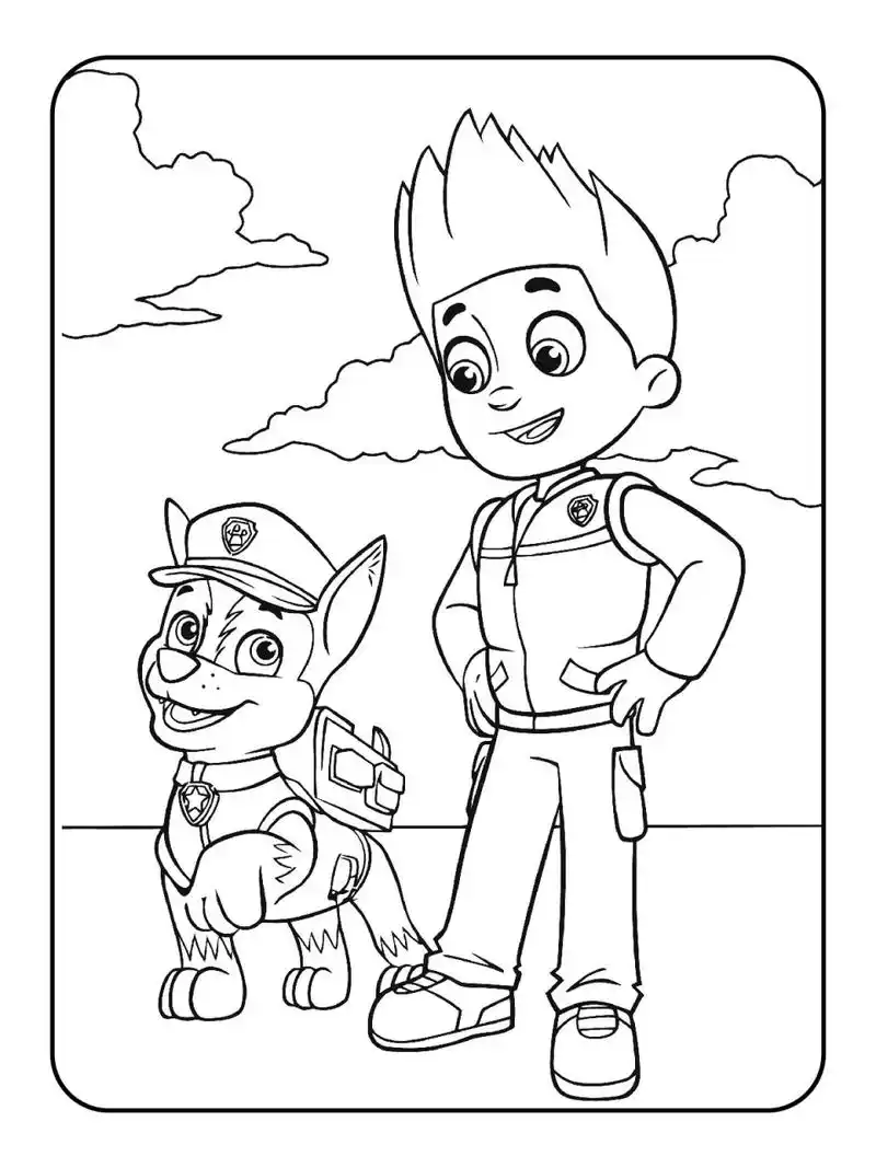 97汪汪队涂色素材 | 宝宝可打印涂色素材 82家里宝宝到了绘画启蒙