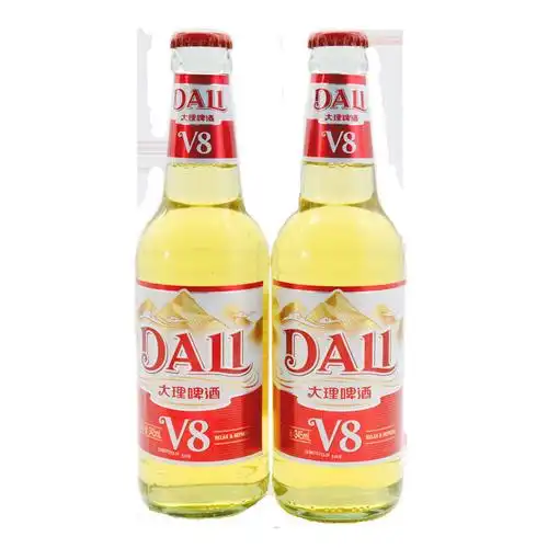 云南大理v8啤酒瓶装云南特产听装风花雪月大理v8罐装小麦啤酒整箱 470