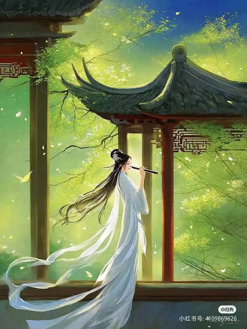 东方美学#国风古韵 #古风 #治愈系 #古装 #古装仙女插画 - 抖音