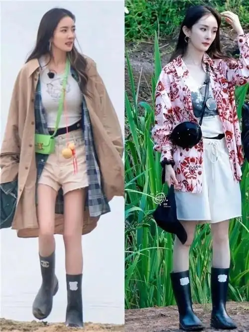 杨幂带火了一种靴子叫烟筒靴时髦又显瘦谁穿谁好看