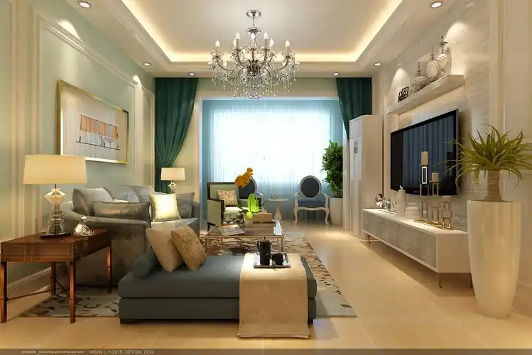 欧式风格二室一厅装修设计效果图