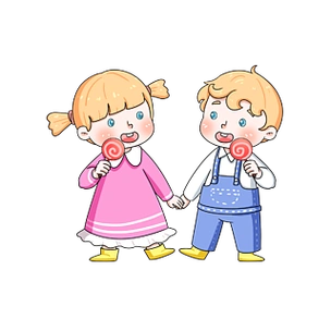 儿童双胞胎剪贴画人物情绪卡通形象拒接焦虑香蕉男孩扁平五岁的女孩与