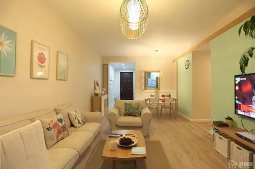 福州100平简约日系清新风格三居装修效果图_众易居装修效果图大全