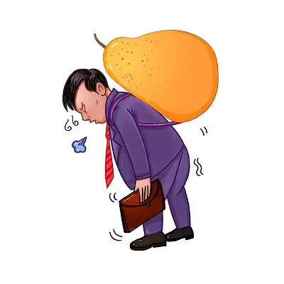 男人压力巨大形象卡通背负重担责任担当亚历山大