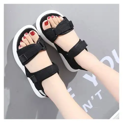 林先森14岁女孩凉鞋夏15大童平底露趾17初中18高中学生1113少女鞋子16