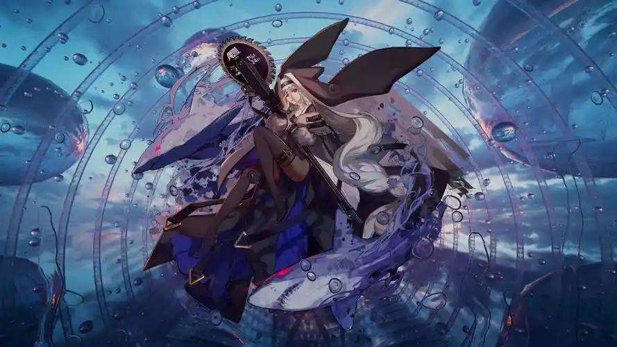 明日方舟幽灵鲨动态精二立绘1080p