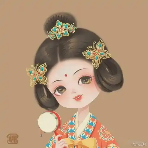 q版汉服靓女头像一整个被可爱住了