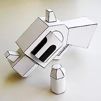 q版左轮手枪益智亲子手工3d纸模型diy折纸玩具天一纸艺