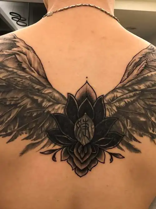 天使之翼(未完结)_纹身图案手稿图片_赤艺的纹身作品集