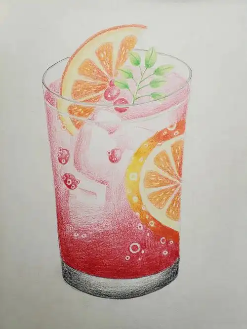 彩铅果汁