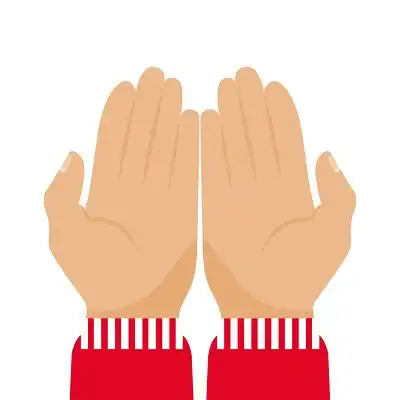 卡通两只手元素扁平风格双手png素材