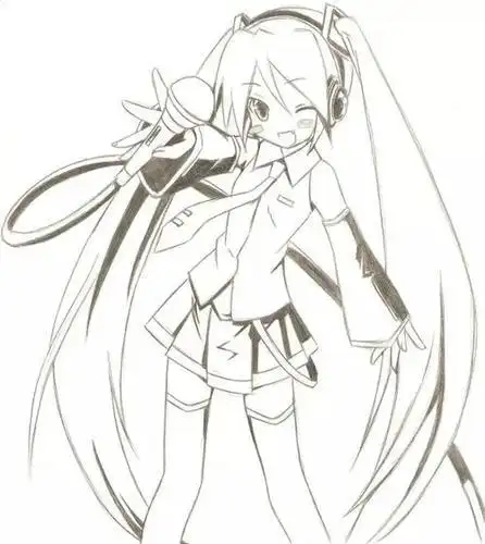 初音未来简笔画全身视频