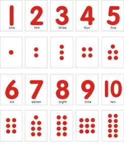圆点数字卡片1-10配对玩具宝宝启蒙儿童早教认知幼儿园教具认识数