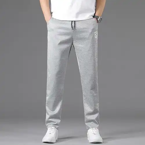 tidepeople灰色卫裤男宽松直筒春季款男士运动裤长裤子休闲裤潮牌