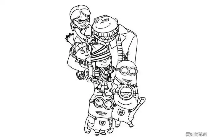 小黄人复仇者联盟简笔画
